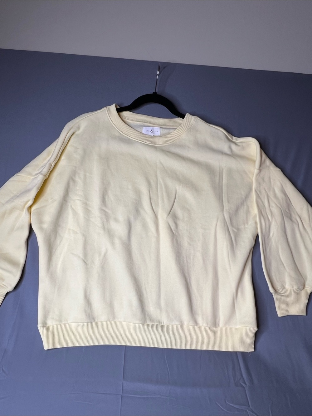 Lou & Grey Butter Yellow Crewneck Sweatshirt Size XL